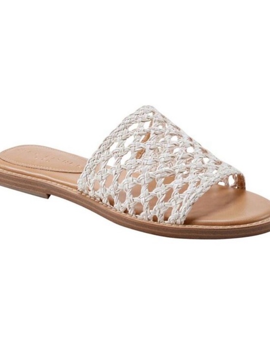 Marc Fisher Shoes - Marc Fisher Off White Glynne Woven Slide Sandals NIB 7